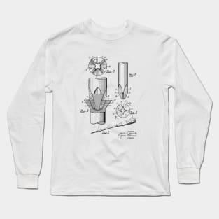 Screw Driver Vintage Patent Drawing Long Sleeve T-Shirt